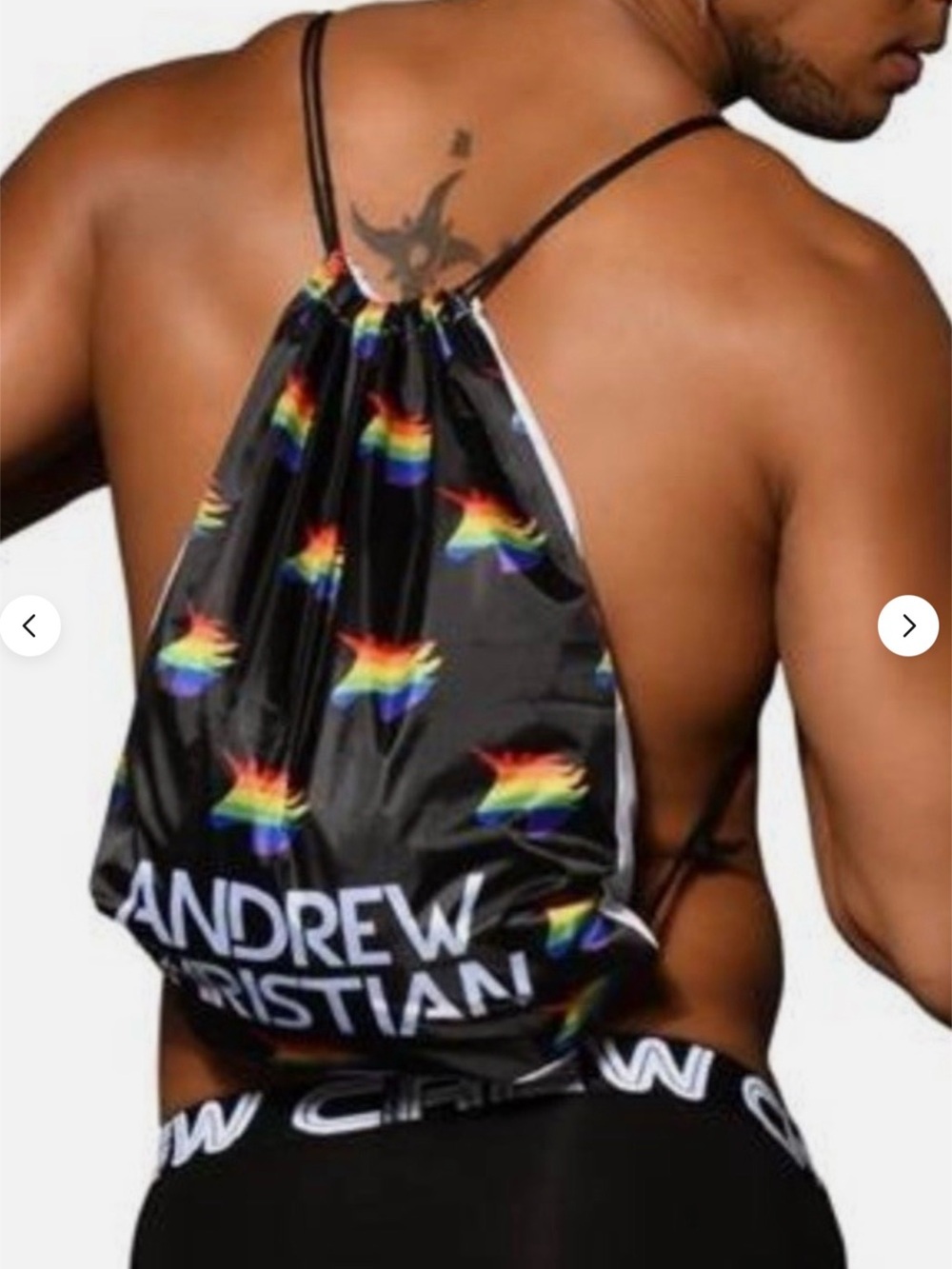 Andrew Christian “Pride 🦄 Unicorn” Cinch Bag